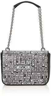 Love Moschino Damska torba na ramię Collezione Autunno Inverno, kolekcja jesienna zima 2021, czarna, 13 x 52 x 4, Czarny - Torebki damskie - miniaturka - grafika 1