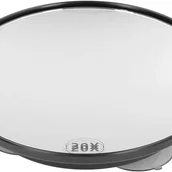 Lusterka do makijażu - Lustro do makijażu powiększające 20x z 3 przyssawkami, zajmujące mało miejsca, okrągłe, przenośne, mocne, do łazienki (czarne) - miniaturka - grafika 1