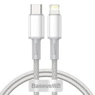 Kable komputerowe i do monitorów - BASEUS BASEUS DATA PD20W KABEL USB-C DO LIGHTNING 2M BIAŁY 17063 - miniaturka - grafika 1