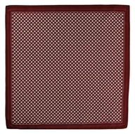 Apaszki i szaliki męskie - Bordowo-Biała Elegancka Poszetka Męska - CHATTIER - Stylowa, Wzór Geometryczny - Chattier - miniaturka - grafika 1