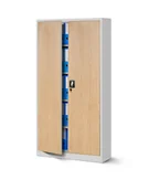 Inne meble biurowe - Biurowa szafa metalowa JAN: biała/dąb sonoma, szafa bhp, na dokumenty, na leki - miniaturka - grafika 1