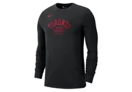 Koszulki męskie - Nike Nba Toronto Raptors Courtside Element Long-Sleeve Tee Black - miniaturka - grafika 1