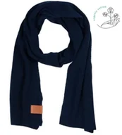 Apaszki i szaliki damskie - Szalik gładki bawełna granatow - miniaturka - grafika 1