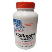 Suplementy diety - Collagen Types 1 and 3 with Vitamin C, 500mg - 240 caps - Doctor's Best - miniaturka - grafika 1