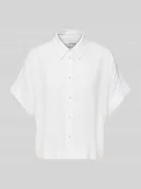 Bluzki damskie - Bluzka o kroju relaxed fit z mieszanki wiskozy i lnu model ‘VIVA’ - miniaturka - grafika 1