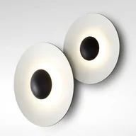 Lampy ścienne - MARSET Ginger 32C kinkiet LED Ø32cm dąb/biały - miniaturka - grafika 1