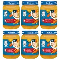 Gerber Obiadek bukiet jarzyn z cielęciną i kluseczkami dla niemowląt po 8 miesiącu zgrzewka 6 x 190 g - Dania dla dzieci - miniaturka - grafika 1