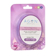 Kosmetyki do kąpieli - Agon Shower Sponge Collagen 125g gąbka kąpielowa do ciała nasączona mydłem - miniaturka - grafika 1