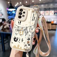 Etui i futerały do telefonów - TEMU Kreatywne i Stylowe Etui na Telefon z Kreskówkowym Zwierzęciem Kotem, Pasujące do Samsunga for galaxy A52, Odporność na Wstrząsy dla for galaxy - miniaturka - grafika 1