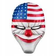 Dodatki do strojów karnawałowych - Maska Payday Clown Wolf Hoxton Chains Dallas Flaga - miniaturka - grafika 1