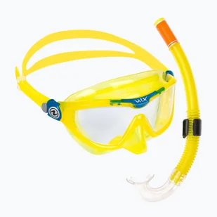 Zestaw do snorkelingu dziecięcy Aqualung Mix Combo yellow/petrol - Maski do nurkowania - miniaturka - grafika 1