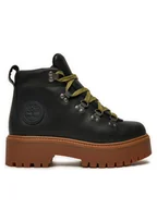 Botki damskie - Timberland Trapery Stone Street Mid TB0A27VJW021 Czarny - miniaturka - grafika 1