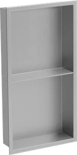 Mexen X-Wall-R półka wnękowa z kołnierzem i półką 60 x 30 cm, inox - 1910603010S - Półki łazienkowe - miniaturka - grafika 1