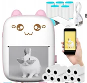 Drukarki kart i etykiet - DreamCraft DRUKARKA TERMICZNA DRUKUŚ RÓŻOWY APARAT NATYCHMIASTOWY Rolki - miniaturka - grafika 1