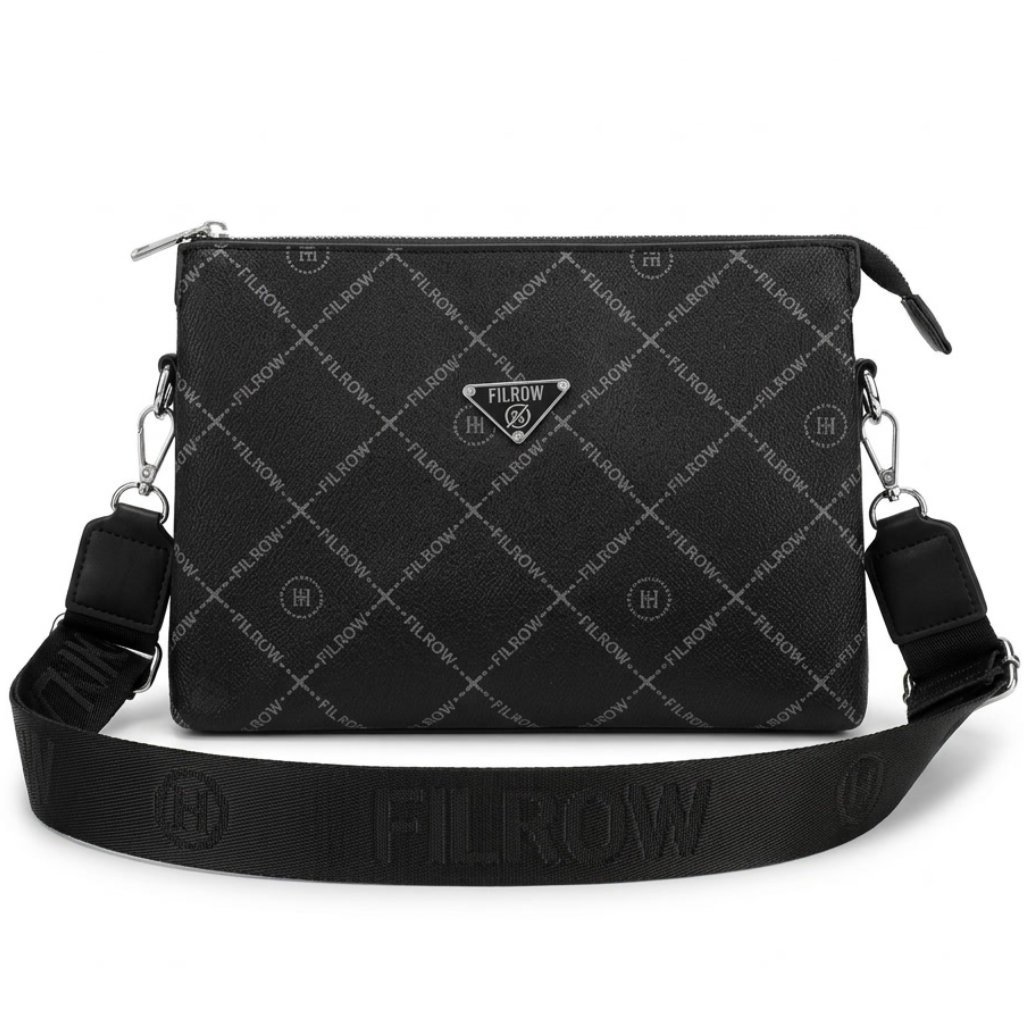 TOREBKA DAMSKA NA RAMIĘ CZARNA MAŁA EKO SKÓRA LISTONOSZKA CROSSBODY