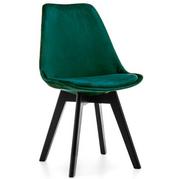 Krzesła - krzesło DUBLIN skandynawskie welurowe zielony czarne nogi - miniaturka - grafika 1