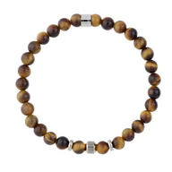 Bransolety męskie - Tygrysie oko męska bransoletka z koralikami - Manoki - miniaturka - grafika 1