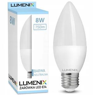 Żarówka Led E27 Świeczka Świeca 8W Smd 858lm Neutralna Premium CCD na lata - Żarówki LED - miniaturka - grafika 1