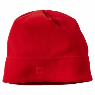 Czapki damskie - Czapka Polarowa Jack Wolfskin Real Stuff Beanie Adrenaline Red - grafika 1