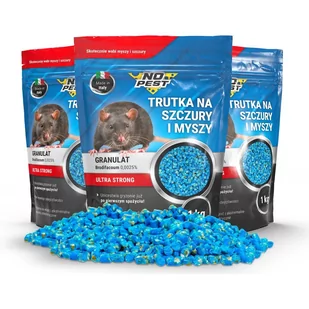 Trutka na Szczury i Myszy Brodifakum 3kg NO PEST Granulat Ziarno Trucizna Środek na Myszy Szczury Gryzonie - Zwalczanie i odstraszanie szkodników - miniaturka - grafika 1