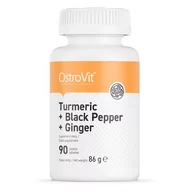Suplementy naturalne - Ostrovit Turmeric + Black Pepper + Ginger - 90 tabletek - miniaturka - grafika 1