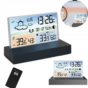 Bezprzewodowa Stacja Pogodowa Z Czujnikiem Termometr Higrometr Praktyczny - Stacje pogodowe - miniaturka - grafika 1