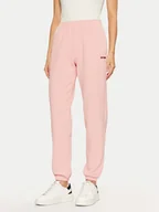 Spodnie sportowe damskie - Guess Spodnie dresowe V5RB02 KCLD1 Różowy Regular Fit - miniaturka - grafika 1