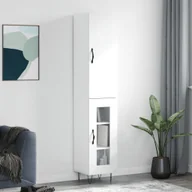 Szafki nocne - vidaXL Wysoka szafka, biała, 34,5x34x180 cm, materiał drewnopochodny - miniaturka - grafika 1