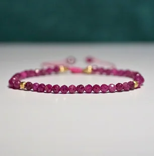 Bransoletka Rubin 3mm - Crystals Break Talizman Prezent - Bransoletki - miniaturka - grafika 1