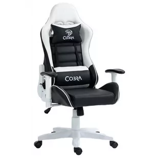 Fotel COBRA Rebel CR202 Biało-czarny - Fotele gamingowe - miniaturka - grafika 1