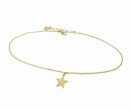 Bransoletki - Bransoletka na nogę z gwiazdką (B15/NOG/03AU) - miniaturka - grafika 1