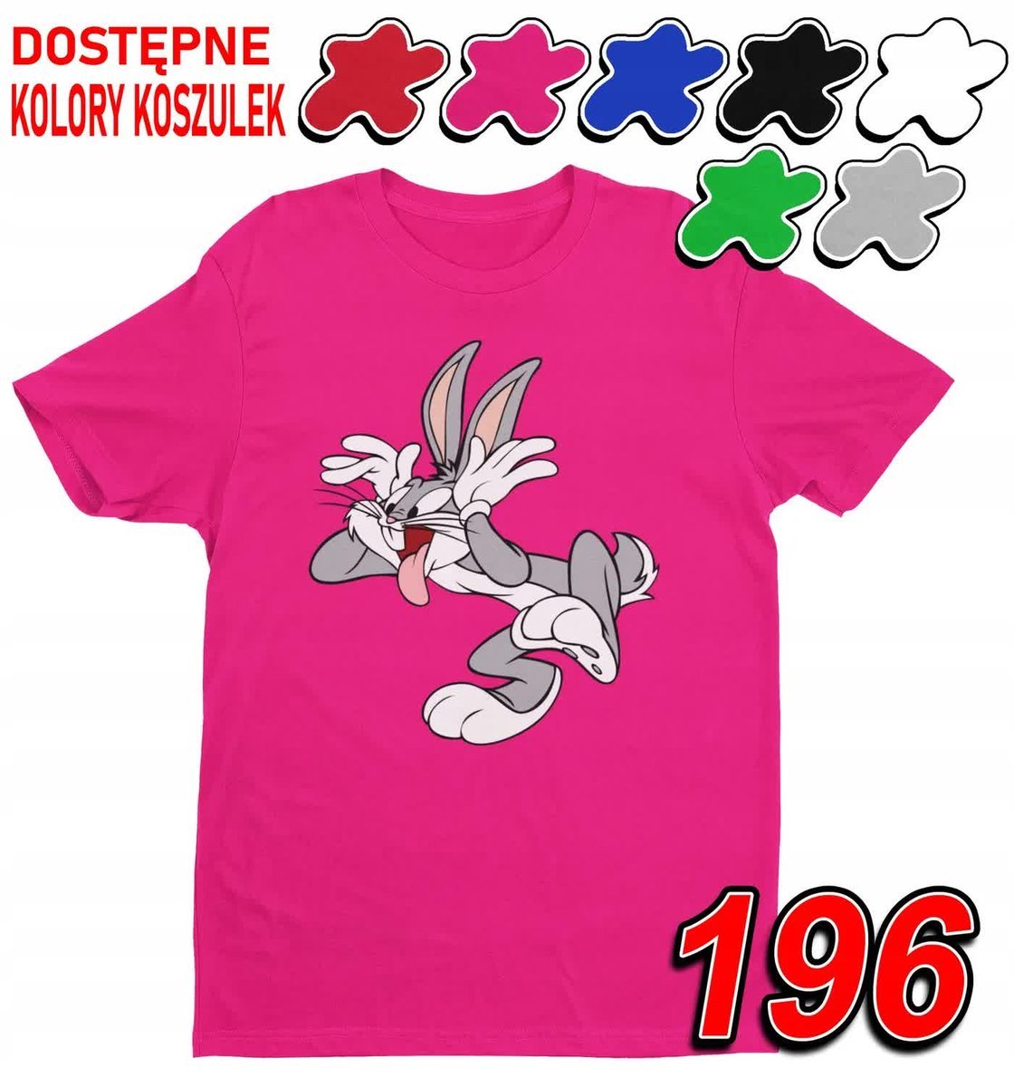 Dziecięca Koszulka T-Shirt Z Nadrukiem Królik Bugs Looney -M 134-140