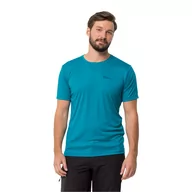 Koszulki męskie - T-shirt męski Jack Wolfskin TECH T M everest blue - S - miniaturka - grafika 1
