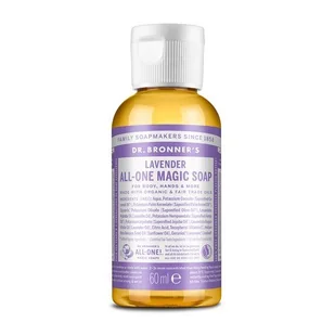Dr. Bronner's Dr Bronners Dr Bronners Lavender uniwersalne mydło w płynie 60 ml - Mydła - miniaturka - grafika 1