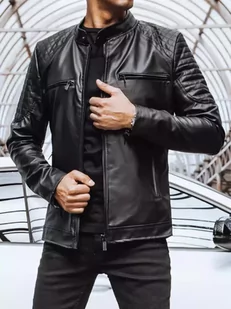 Kurtka męska skórzana czarna Dstreet TX4228-S - Kurtki męskie - miniaturka - grafika 1