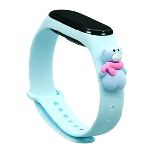 Strap Xmas opaska do Xiaomi Mi Band 4 / Mi Band 3 świąteczny silikonowy pasek bransoletka niebieski (miś) - Etui i futerały do telefonów - miniaturka - grafika 1