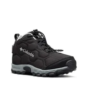 Buty dla chłopców - Columbia Wodoodporne buty śniegowe dla dzieci Firecamp Mid 2 unisex, Czarny pomnik, 9 UK Child - miniaturka - grafika 1