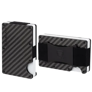 Aluminiowe etui z gumką na karty zbliżeniowe RFID (Czarny, Karbon) - Etui na dokumenty i karty Aluminiowe etui z gumką na karty zbliżeniowe RFID (Czarny, Karbon) - Etui na dokumenty i karty - miniaturka - grafika 1