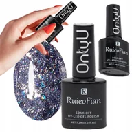 Lakiery do paznokci - Granatowy Brokatowy Hybrydowy Lakier Do Paznokci Z Polyskiem Lakier Uv/L116 - miniaturka - grafika 1