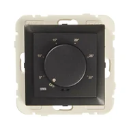 Wyłączniki światła i elektryczne - Termostat obrotowy Logus czarny Efapel - miniaturka - grafika 1