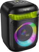 Głośniki przenośne - HOCO głośnik bluetooth + 2 x bezprzewodowe mikrofony HA13 czarny - miniaturka - grafika 1