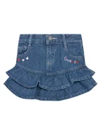 Spódnice - Guess Spódnica jeansowa K6RD00 D45E0 Niebieski Regular Fit - miniaturka - grafika 1