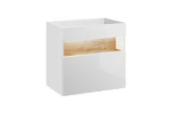 Szafki łazienkowe - Comad Bahama White szafka 60 cm podumywalkowa wisząca Biel Alpejska/Dąb Wotan BAHAMAWHITE820FSC - miniaturka - grafika 1