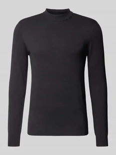 Sweter z dzianiny z prążkowanymi wykończeniami - Swetry męskie - miniaturka - grafika 1