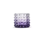 Świeczniki - Świecznik NETTI fioletowy / Ø7,5/ h6,5 cm / szkło - miniaturka - grafika 1