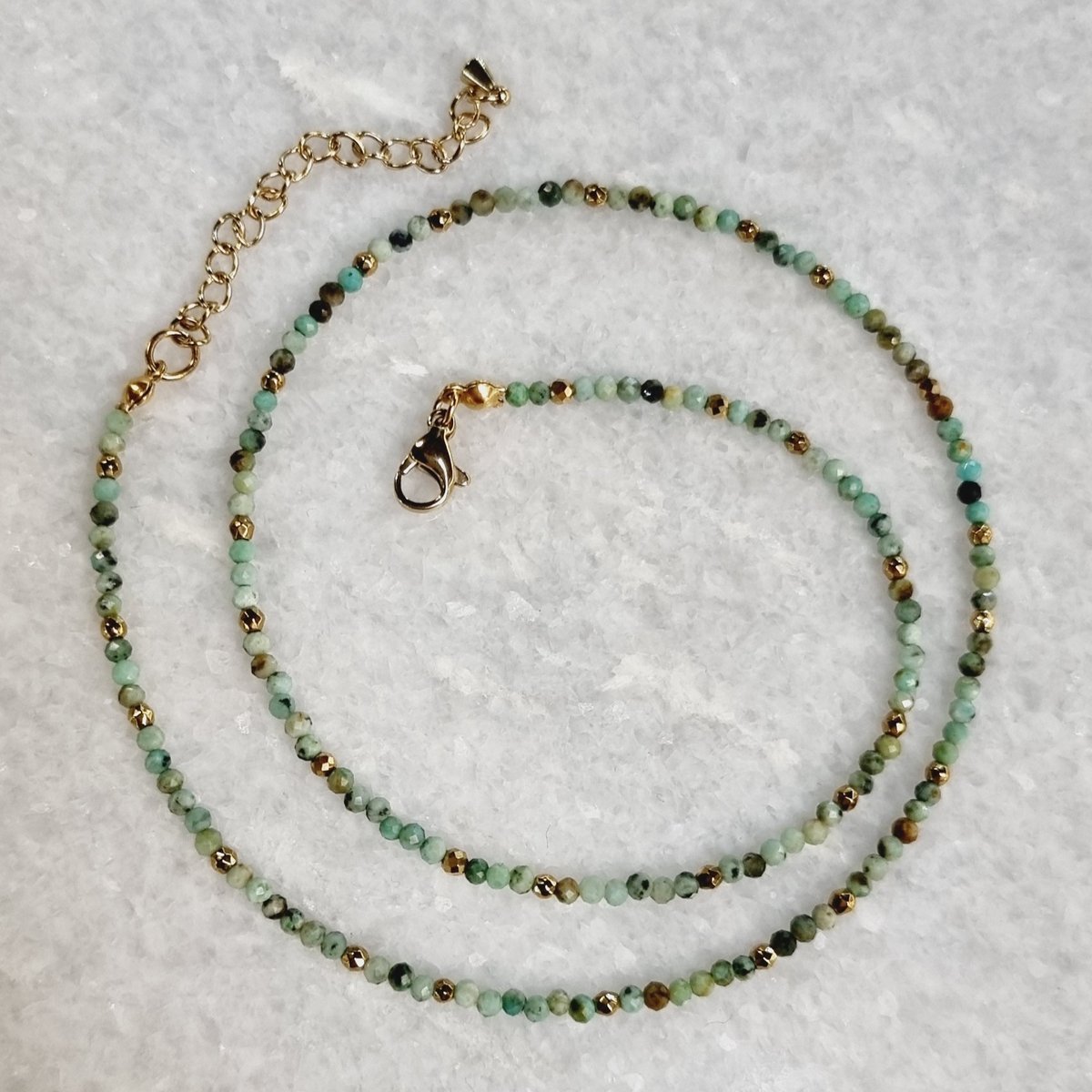 Naszyjnik choker turkus kamienie naturalne trendy / StoneLab