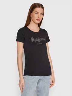 Koszulki i topy damskie - Pepe Jeans T-Shirt Beatrice PL504434 Czarny Regular Fit - grafika 1
