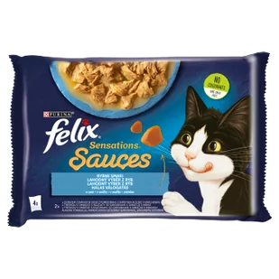 FELIX Sensations Sauces Karma dla kotów rybne smaki w sosie 12x(4x85g) - Mokra karma dla kotów - miniaturka - grafika 2