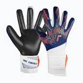 Piłka nożna - Rękawice bramkarskie Reusch Pure Contact Silver premium blue/electric orange/black - miniaturka - grafika 1