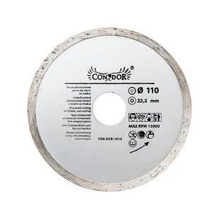 Tarcza diamentowa do cięcia na mokro pełna 110 mm Drel - Tarcze do pił - miniaturka - grafika 1